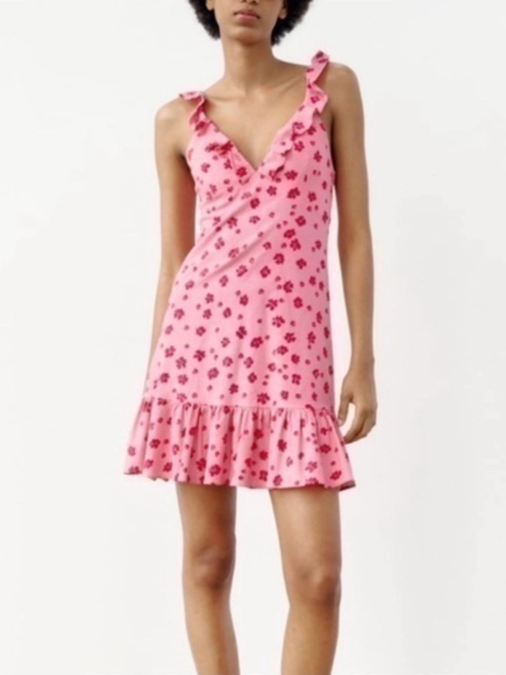 Zara Ruffled Floral Dress